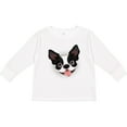 thumbnail image 3 of Inktastic Boston Terrier Dog Gift Boys or Girls Long Sleeve Toddler T-Shirt, 3 of 5
