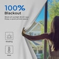 thumbnail image 4 of Duslogis Black Out Curtain - 40" x 58" 100% Black Out Shade for Window Cover Paper Film, Portable Travel Blackout Curtains Temporary Blind Screen No Drill Cut to Size (White-Black), 4 of 7