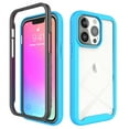 thumbnail image 1 of Clear Case for iPhone 14 Pro Max, High-Transparency Hybrid Rugged PC + TPU Military Grade Shockproof Cover, Dual-Layers Lens Protection Non-Yellowing Case for iPhone 14 Pro Max, Lightblue, 1 of 6