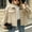 Khaki, variant on Cuteduck Women Plaid Fashion Jacket Button Up Long Sleeve Fall Casual Dressy Loose Coat with Pockets S-XL