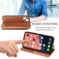 thumbnail image 6 of for iPhone 13 Wallet Case, Vintage PU Leather Flip Case with Card Holder Kickstand Hidden Magnet Folio Case Book Cover Compatible with iPhone 13 - Brown, 6 of 7