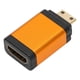 thumbnail image 2 of Mini interfaz multimedia HD adaptador macho a hembra 4kx2k para cámara videocámara DSLR tableta tarjeta de vídeo naranja, 2 of 5
