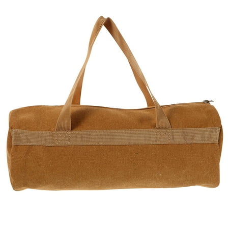 FOMIYES Camping Tent Peg Bag Khaki Canvas Storage Organizer for Outdoor Use