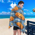 thumbnail image 5 of Quick-Dry Beach Towel 71x31in with Storage Bag, Sand Free Microfiber Towel for Travel, Swimming, Camping Spooky Evil Pumpkin Designs, 5 of 9