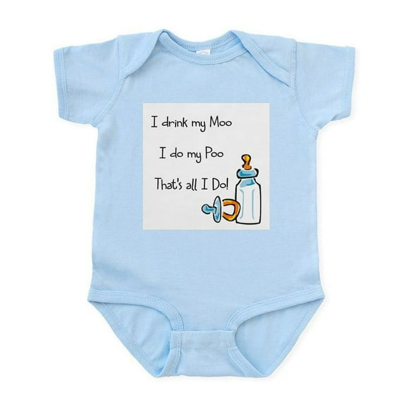 CafePress - I Drink My Moo Baby Gifts Infant Bodysuit - Baby Light Bodysuit, Size Newborn - 24 Months