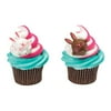 Cute Bunny Cupcake Rings 12ct