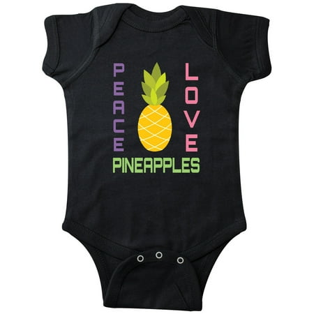 

Inktastic Peace Love Pineapples Gift Baby Girl Bodysuit