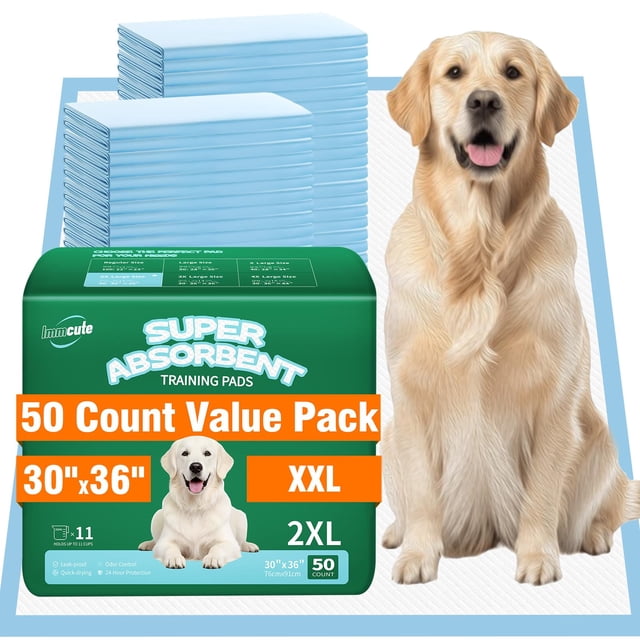 Empapadores para perros IMMCUTE, 50 unidades, XXL, 76 x 91 cm, súper absorbentes