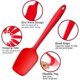 thumbnail image 4 of Juego de 6 espátulas de cocina de silicona, resistentes al calor, de goma, para hornear y cocinar, color rojo, 4 of 7