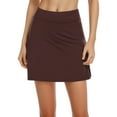 thumbnail image 2 of Falda deportiva informal de tenis para mujer: falda pantalón deportiva de 2 capas con cintura elástica y forro de pantalón corto, poliéster ligero, tallas S-XXL, 2 of 6