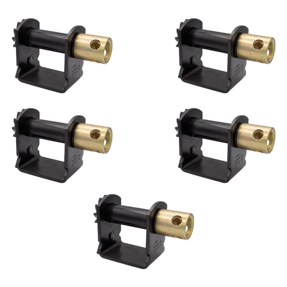 5 Pack Standard Slider Ratcheting Winch for C-Track Flatbed Truck Trailer, Tightens Straps Without Removing Winch Bar, Heavy-Duty Steel Flatbed Tie-Down Winch - 6000 lbs WLL