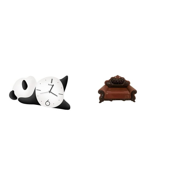 Reloj De Pared Con Forma De Panda, Decoración Moderna Y Adorable Para El Hogar, Ideal Para La Sala De Estar. Sofá En Miniatura, Sillón Individual, Modelo DIY, Accesorio De Mobiliario En