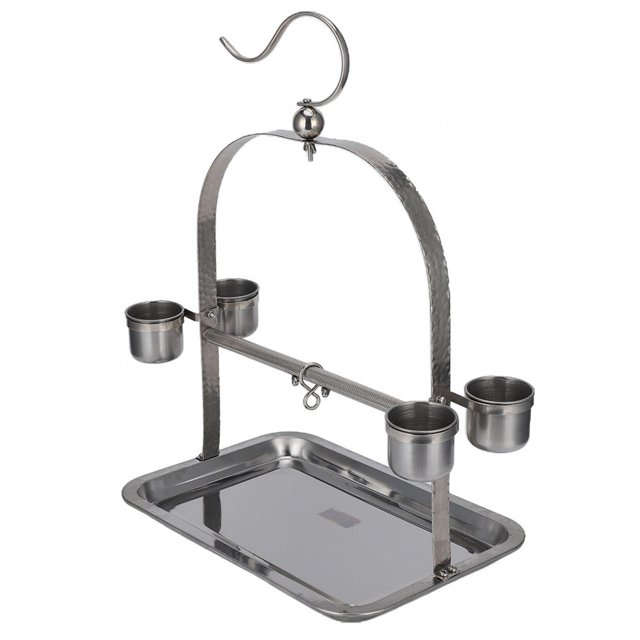 Soporte Pequeño Para Juegos De Pájaros De Juguete, Alimentador De Soporte Para Loros, Acero Inoxidable Para Loros Cacatúa Anggrek Otros
