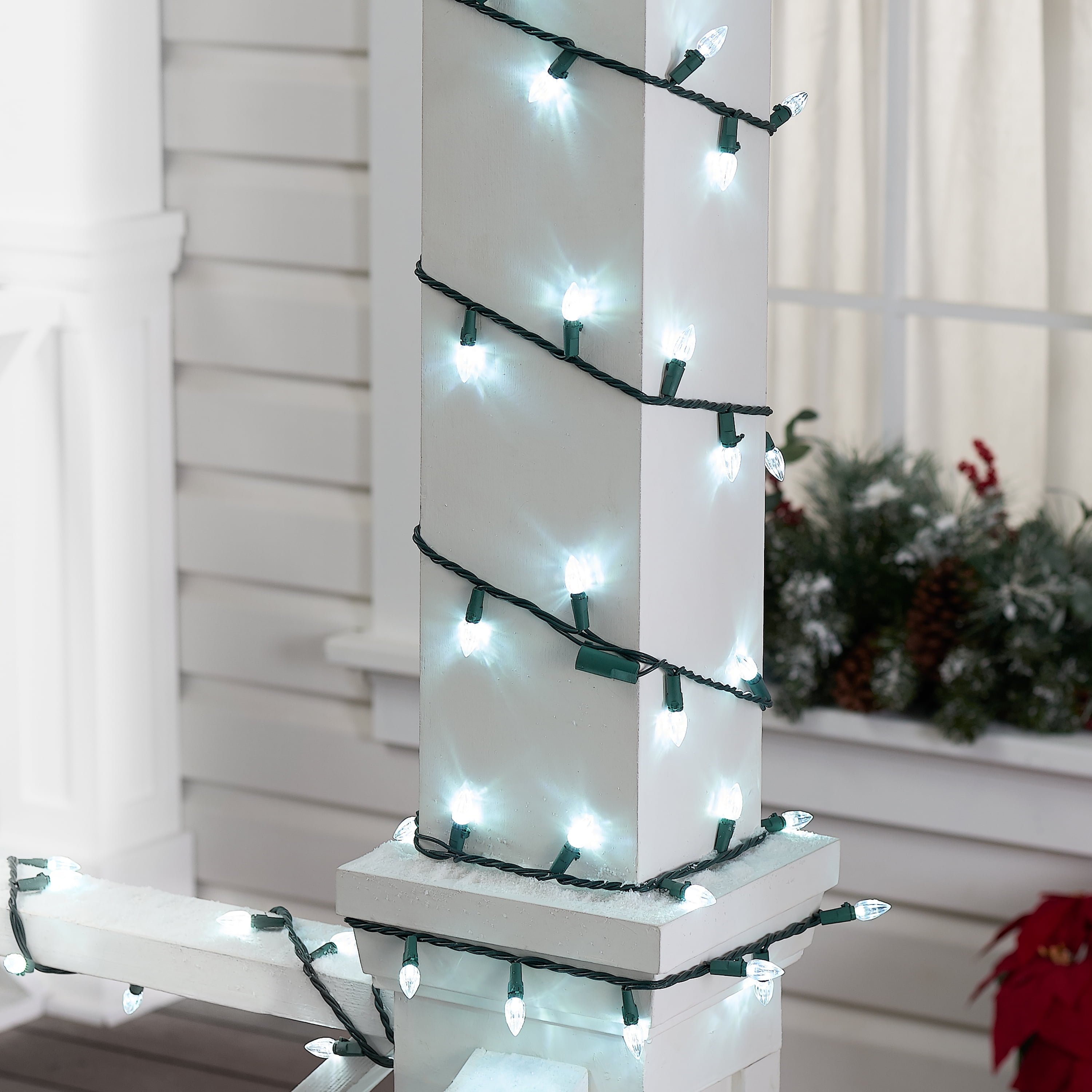 pige filosofisk I navnet Holiday Time 49' Cool White LED C3 String Christmas Lights, 225 Count -  Walmart.com