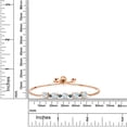 thumbnail image 2 of Gem Stone King 2.76 Ct Sky Blue Aquamarine Blue Diamond 18K Rose Gold Plated Silver Tennis Bracelet for Women, 2 of 3