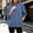 Blue, variant on Ladies Long Sleeved Pullover Baeitkot Ladies Winter Loose Fashion Zipper Lapel Solid Color Pocket Casual Long Sleeved Pullover 1/4 Zipper Sweatshirt Gray M