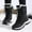 Black, variant on Plus Size Winter Boots Thickened Long Lined Warm Boots High Top Oversized Shoes Black 43
