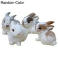 thumbnail image 3 of dianhelloya Lovely Simulation Animal Doll Rabbit Plush Sleeping Stuffed Toy Kids Gift Decor Random Color, 3 of 6