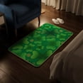 thumbnail image 7 of Flannel Shower Mat Outside Shower 24 × 16 Inch, St. Patricks Day Dark Green Clovers No Slip Front Door Rug Water Absorbing Decor Throw Rugs with Rubber Backing Washable Door Carpet, 7 of 7