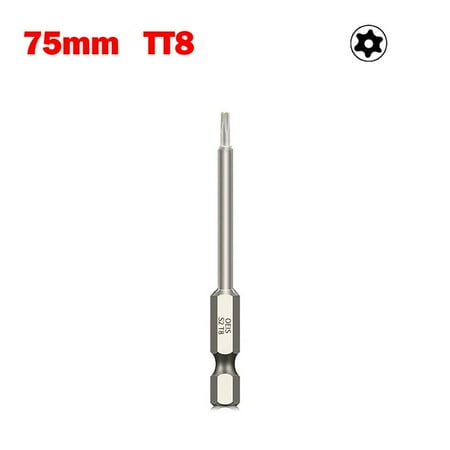 

GLFSIL 75mm Hollow Torx Screwdriver Bit Hex Shank -T40 Tool For Exact Screw Unscrew
