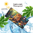 thumbnail image 4 of 1 Pcs 2D Flat License Plate Covers & Frames, A Lion Among Butterflies For Decorative Front, Waterproof For Decoration Aluminum License Plate Covers & Frames Cover For Men Women, 12" X 6", 4 of 7