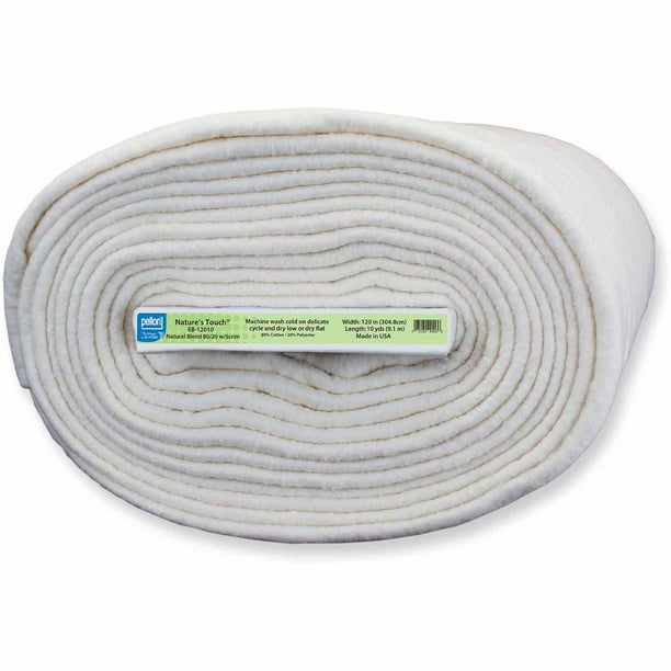 Pellon 80/20 Quilting Batting, offWhite 120" Width by the Bolt 1 Pack