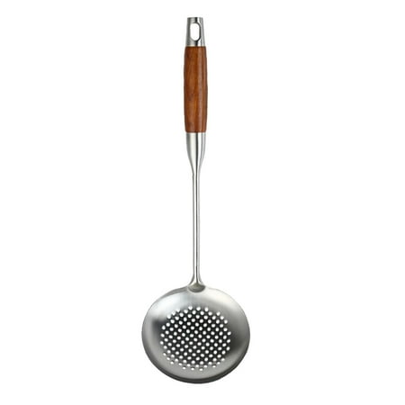 

Ranliy Spatula for Wok 304 Stainless Steel Wok Spatula 304 Stainless Steel Skimmer Spoon with Heat Wooden Handle