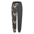 thumbnail image 4 of Zhuashum Christmas Sweatpants Women Autumn And Winter Cartoon Printed High Waisted Elastic Lace Up Athletic Sweatpants With Pockets Fashion Gift Black Xl, 4 of 5