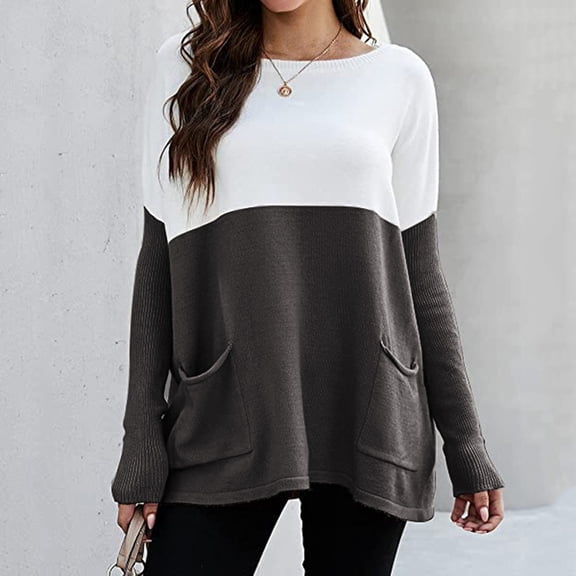 Vedolay Cropped Sweater Women's 2023 Lantern Long Sleeve Crewneck Sweater Casual Solid Color Pullover Tops,A XL