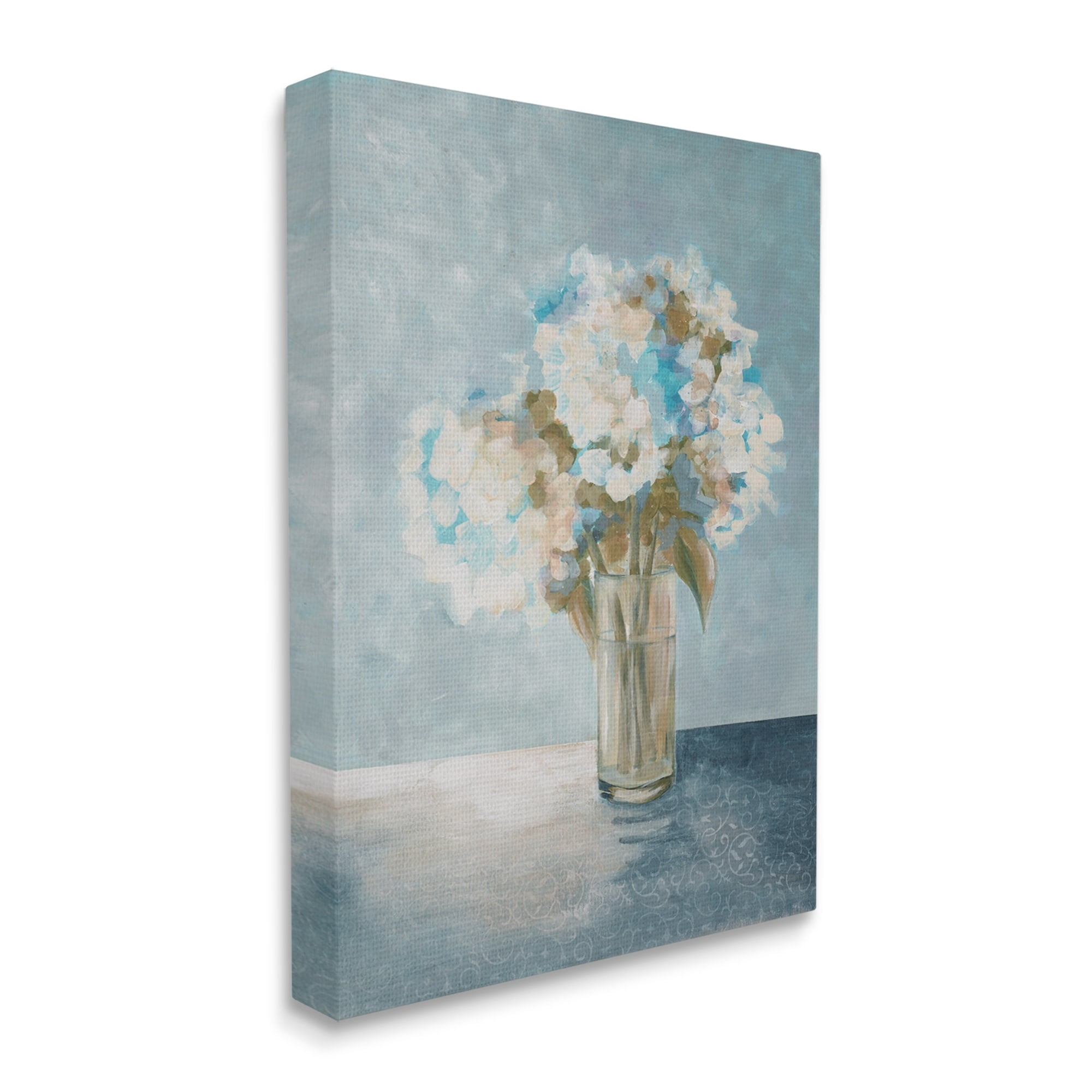 Stupell Industries Mystic Blue Hydrangea Flowers Sunlight Haze Painting, 16 x 20,Design by Doris Charest