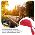 thumbnail image 4 of Chapeaux Bonnets Foulard Bandana Sec Unisexe Style Décontracté Bandana Protection Tête Nouée Hip Pop Couleur Unie Capuche Sports Extérieurs Cyclisme Randonnée rose Foncé, 4 of 5