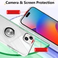 thumbnail image 4 of Compatible with iPhone 15 Plus Case Kickstand Car Mount Mental Ring Crystal Luxury Case Camera Protector + Screen Protector Clear Edge Cover Full Body Protection Case -Crystal, 4 of 11