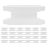 Raindrops 60pcs White Plastic Pulley Wheels 9.3mm Gear Belt Portable Replacement Parts for Cars Planes Toys