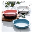 thumbnail image 3 of 360ML Double Ear Creative Circular Ceramic Baking Plate for Baking and Roasting Steak Plate Double Ear, 3 of 3