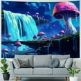thumbnail image 4 of Fenyluxe  Mushroom Waterfall Tapestry Nature Tapestry Landscape Tapestry Forest Starry Night Fantasy Wall Hanging Tapestries Poster Aesthetic Decor for Bedroom  60x50inch, 4 of 6
