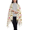 thumbnail image 2 of Rateoe Fall Fruits And Vegetables Women's Traditional Scarf Wrap Tassel Shawl Fringes Neck Head Shawl Retro Scarf, 2 of 8