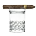 thumbnail image 3 of Godinger Cigar Whiskey Glass Set - Old Fashioned Whiskey Glass and Cigar Holder Bar Set, 3 of 6