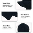 thumbnail image 4 of Men Winter Hats for Guys Cool Beanies Lined Knitted Warm Cap Ear-flaps for Men Outdoor Fleece Hat, Black, 4 of 8