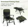 thumbnail image 3 of Gymax Oversized Foldable Fishing Chair Camping Chair w/ Large Adjustable Feet Armrest, 3 of 10