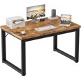 thumbnail image 1 of unbranded 40 Inch Computer Desk, 1.2" Thick Modern Simple Study Writing Table, Heavy Duty Industrial Office Desk for Home Bedroom Workstation, Brown, 1 of 18