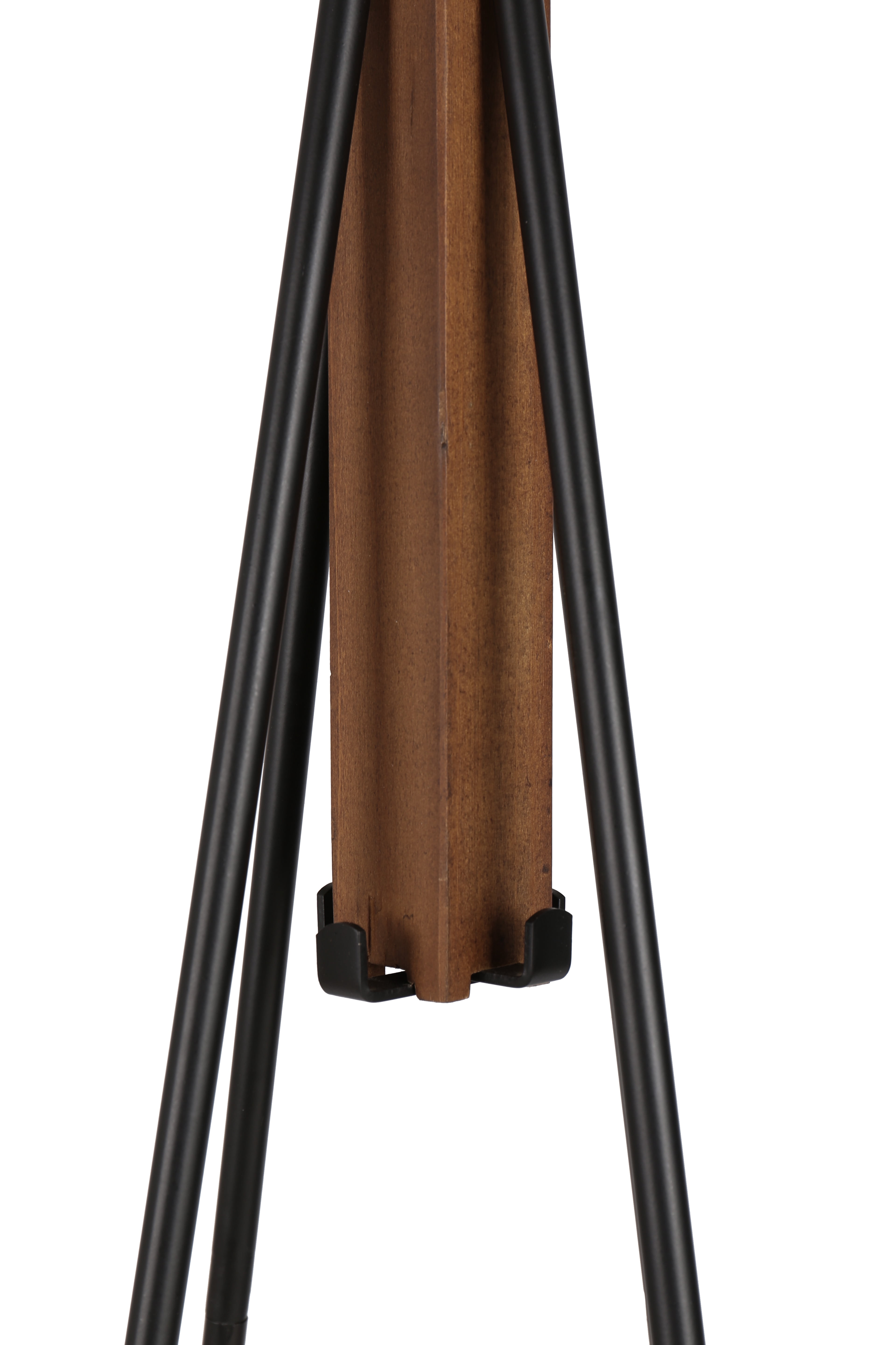 Freestanding Coat Rack with 8 Hooks and Cross Wood Base, Reclaimed Wood and Metal Hall Tree for Bedroom and Living Room, Natural