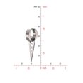 thumbnail image 2 of 1Pc Women Girls Men Triangular Round Earring Triangular round ear Titanium Steel Punk Ear Stud Buckle Ring Party Jewelry, 2 of 8