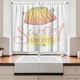 thumbnail image 2 of Ambesonne Saying Kitchen Curtains, Sleeping Jelly, 55"x39", Cream Pink, 2 of 3