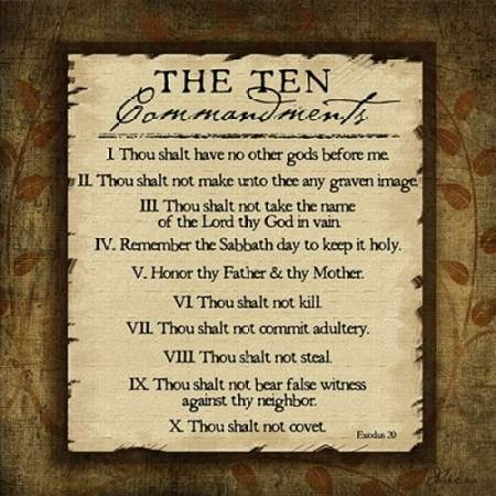 - The Ten Commandments Poster Print by Jennifer Pugh