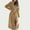 Khaki, variant on YHAJDS Women Fall Winter Casual Coat,Women's Coat Jackets Solid Color Long Sleeve Sleeveless Hooded Slim Lightweight Wool Trench Coat with Waistband Casual Outerwear for Fall and Winter