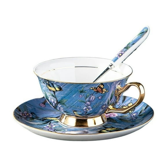 Bone China Coffee Cup High-grade Exquisite Retro Ceramic Teacup Portable British Afternoon Tea Set Cups And Saucers