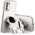 thumbnail image 2 of Galaxy Note 20 Ultra Case Cute Plating 3D Astronaut Hidden Kickstand Holder Case Soft TPU Bumper Shockproof Protective Cover Phone Case for Samsung Galaxy Note 20 Ultra 6.9"-Pink, 2 of 7