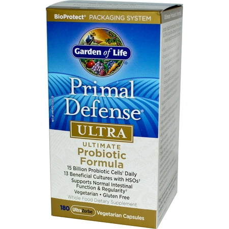 Garden of Life  Primal Defense  Ultra  Ultimate Probiotic Formula  180 UltraZorbe Vegetarian