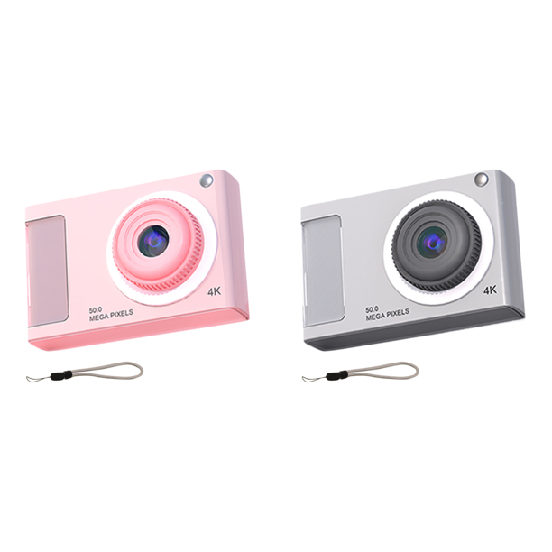 Mini Cámara HD 48MP para Con Zoom 16X Video 4K Niños() Rosa