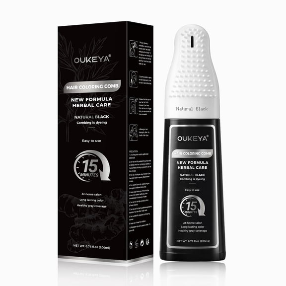 OUKEYA Slim 200 ml Plastic Hair Comb, Hair Coloring, Black